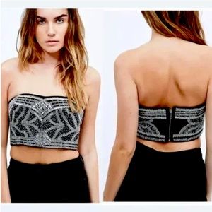 Kimchi Blue Embellished beaded sparkly bustier top XS